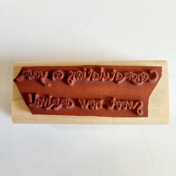 Stampin Up! 2005 Baby Talk Set of 5 Rubber Stamps - Picture 9 of 11